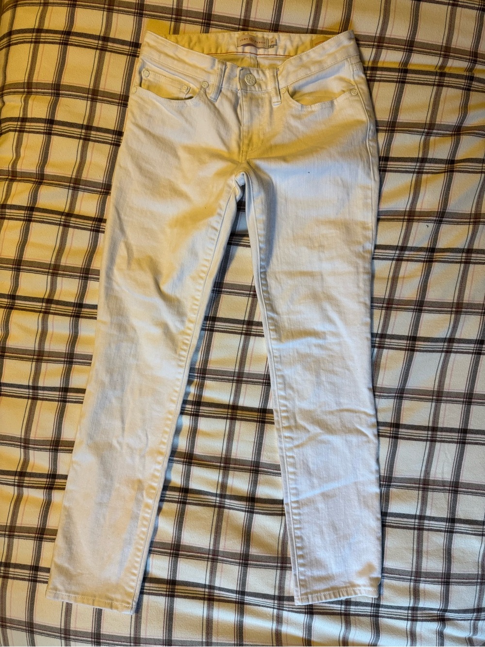 Tory Burch White Skinny Jeans